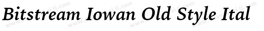 Bitstream Iowan Old Style Italic BT字体转换